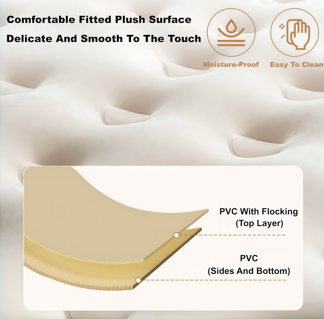 Shivas Twin Air Mattress Built in Pump,Newly Cordless Removable Lithium Battery Pump,Self Inflatable,Camping Mattress,Portable Blow Up Mattress for Camping,Guests and Home